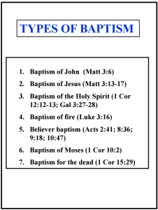 types of baptism